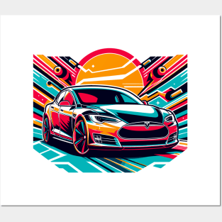 Tesla Model S Posters and Art